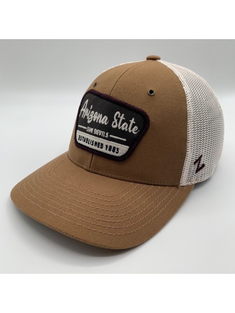 Arizona State Sun Devils NCAA Beige White Zephyr Snapback Trucker Hat
